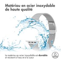 imoshion Bracelet pliant Milanese Apple Watch Series 1 t/m 9 / SE (38/40/41 mm) | Series 10 / 11 (42 mm) - Argent
