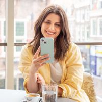 Accezz Coque Liquid Silicone Apple iPhone 12 (Pro) - Sky Blue
