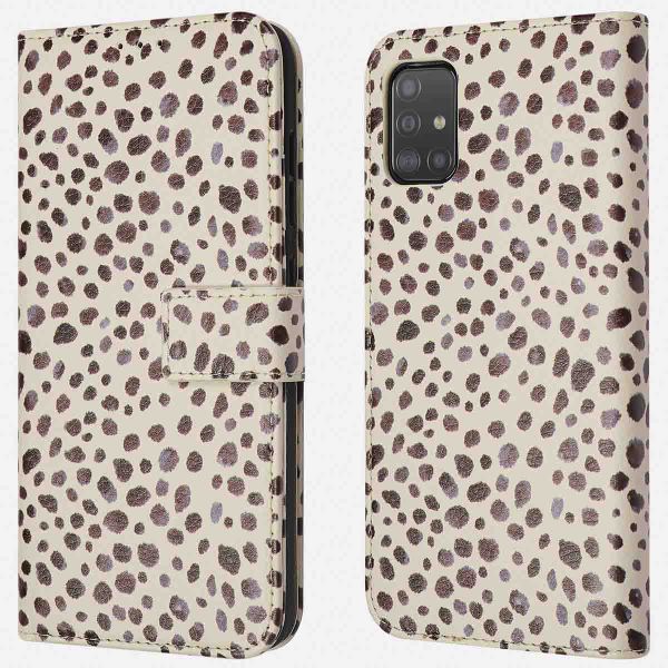 imoshion Étui de télephone portefeuille Design Samsung Galaxy A51 - Black And White Dots