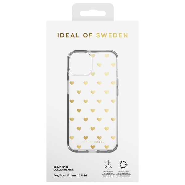 iDeal of Sweden Coque arrière Mirror Apple iPhone 14 / 13 - Golden Hearts