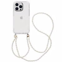 imoshion Coque avec dragonne + ﻿bracelet - Perles Apple iPhone 14 Pro - Transparent
