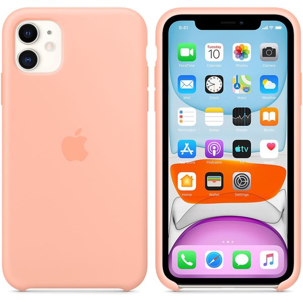 Apple Coque en silicone Apple iPhone 11 - Grapefruit