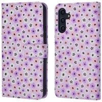 imoshion ﻿Étui de téléphone portefeuille Design Samsung Galaxy A14 (5G/4G) - Purple Flowers