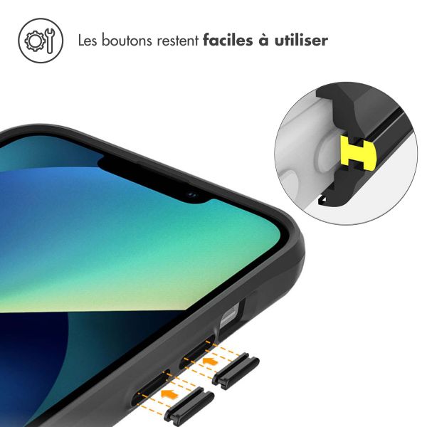 imoshion Coque Rugged Hybrid Apple iPhone 13 Pro Max - Noir / Transparent