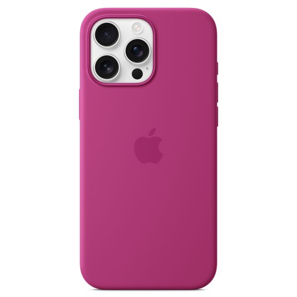 Apple Coque en silicone MagSafe Apple iPhone 16 Pro Max - Fuchsia