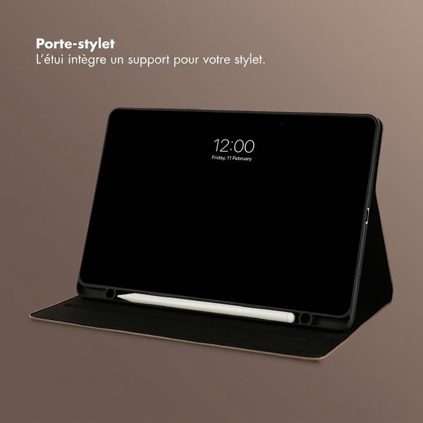 Selencia Coque tablette Riva Samsung Galaxy Tab S11 - Mocha Brown