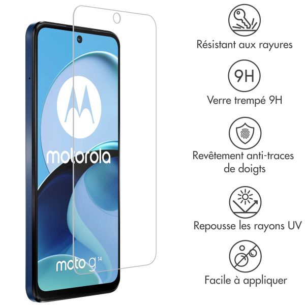 Accezz Protection d'écran en verre trempé Motorola Moto G14