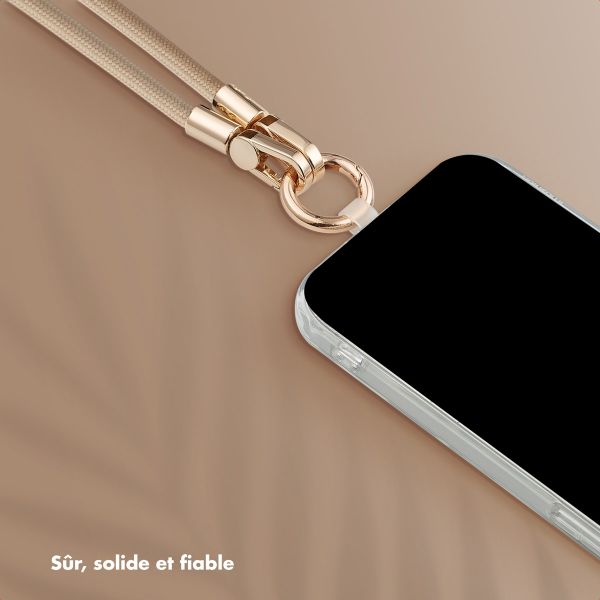 Selencia Ensemble de cordons pour téléphone avec perles et coquillages - Beige