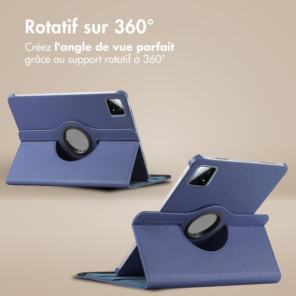 imoshion Coque tablette rotatif à 360° Xiaomi Pad 6S Pro 12.4 - Bleu foncé