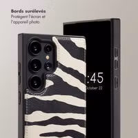 Selencia Coque de télephone Nova avec cordon et porte-cartes Samsung Galaxy S24 Ultra - Zazzy Zebra