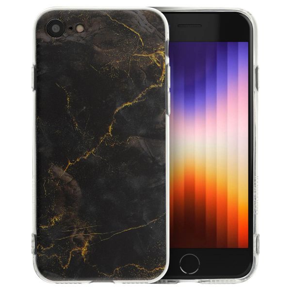 imoshion Coque Design Apple iPhone SE (2022 / 2020) / 8 / 7 - Black Marble
