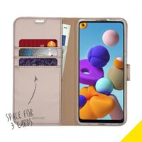 Accezz Étui de téléphone Wallet Samsung Galaxy A21s - Dorée