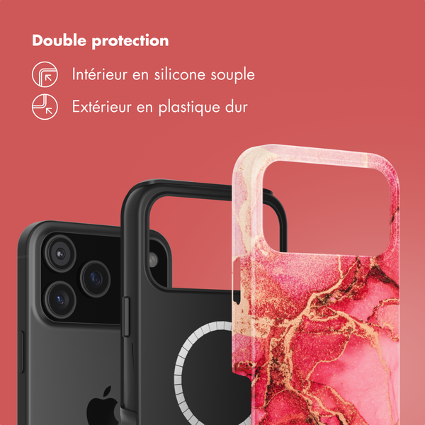 Selencia Coque arrière Vivid avec MagSafe Apple iPhone 17 Pro Max - Rosy Marble