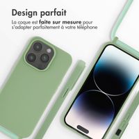 imoshion Coque en silicone avec cordon Apple iPhone 14 Pro - Vert