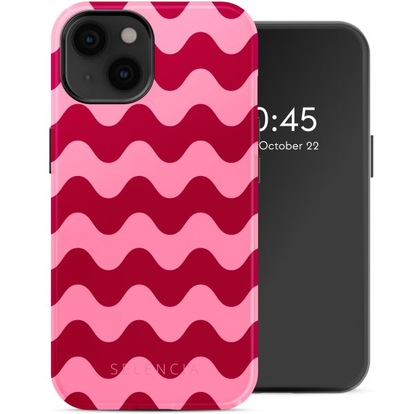 Selencia Coque arrière Vivid Tough avec MagSafe iPhone 14 - Wave Vibes Lipstick