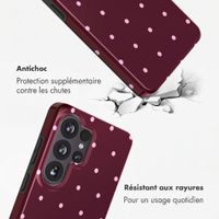 Selencia Coque arrière Vivid avec MagSafe Samsung Galaxy S26 Ultra - Happy Dots Burgundy