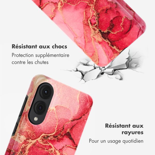 Selencia Coque arrière Vivid Samsung Galaxy S25 Edge - Rosy Marble