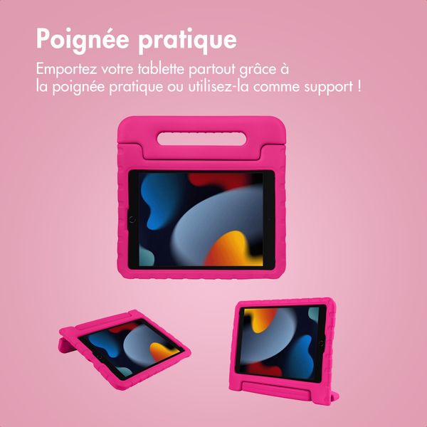 imoshion Coque kidsproof avec poignée Apple iPad 9 (2021) 10.2 pouces / iPad 8 (2020) 10.2 pouces / iPad 7 (2019) 10.2 pouces - Rose
