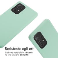 imoshion Coque en silicone avec cordon Samsung Galaxy A52(s) (5G/4G) - Vert menthe