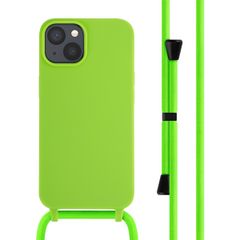 imoshion Coque en silicone avec cordon Apple iPhone 14 - Fluor Groen