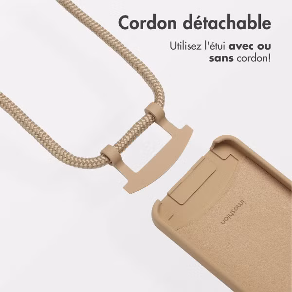 imoshion Coque arrière Color avec cordon amovible et MagSafe Samsung Galaxy S24 / S25 - Beige