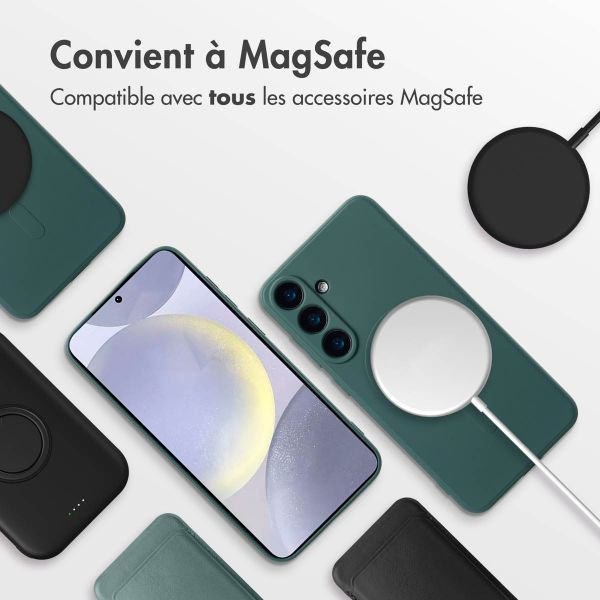 imoshion Coque Couleur avec MagSafe Samsung Galaxy S25 Plus - Vert foncé