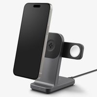 Spigen OneTap Pro | Station de charge sans fil 3-en-1 - Compatible avec MagSafe iPhone + AirPods + Apple Watch