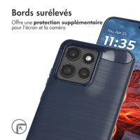 imoshion Coque Brushed Motorola Thinkphone 25 / Motorola Edge 50 Neo / Edge 60 Neo - Bleu foncé