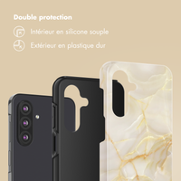 Selencia Coque arrière Vivid Samsung Galaxy A26 - Golden Beige Marble