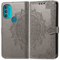 imoshion Etui de téléphone portefeuille Mandala Motorola Moto G71 - Gris