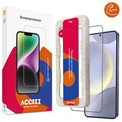 Accezz Protecteur d'écran intégral triple résistance avec applicateur Samsung Galaxy S24 Plus / S25 Plus - Transparent