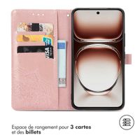 imoshion Etui de télephone Mandala Oppo A40 (4G) / Oppo A40M (4G) / Oppo A60 (5G) - Rose Doré