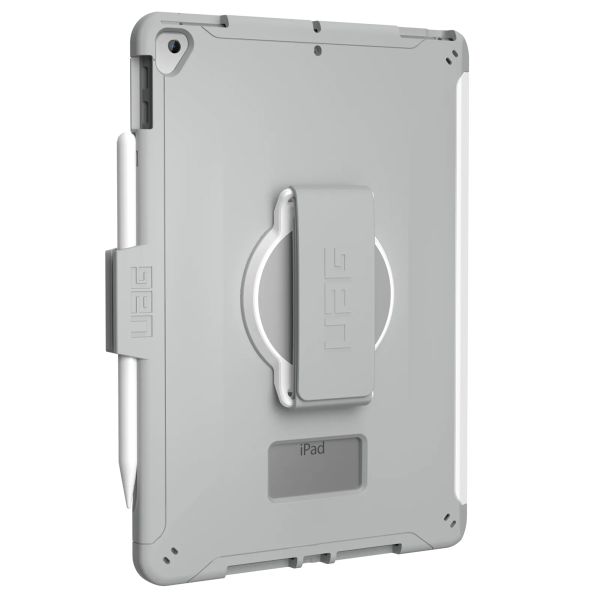 UAG Coque tablette Scout Healthcare avec strap Apple iPad 9 (2021) 10.2 pouces / iPad 8 (2020) 10.2 pouces / iPad 7 (2019) 10.2 pouces - Blanc / Gris