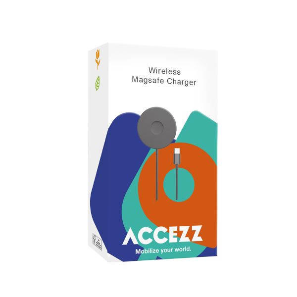 Accezz Wireless Charger USB-C - Chargeur MagSafe sans fil - 1 mètre - Blanc