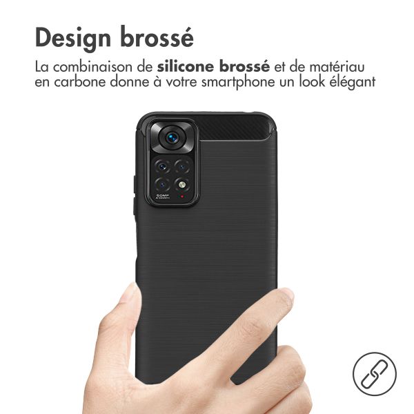 imoshion Coque Brushed Xiaomi Redmi Note 11 (4G) / Note 11S (4G) - Noir