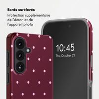 Selencia Coque arrière Vivid avec MagSafe Samsung Galaxy S26 - Happy Dots Burgundy