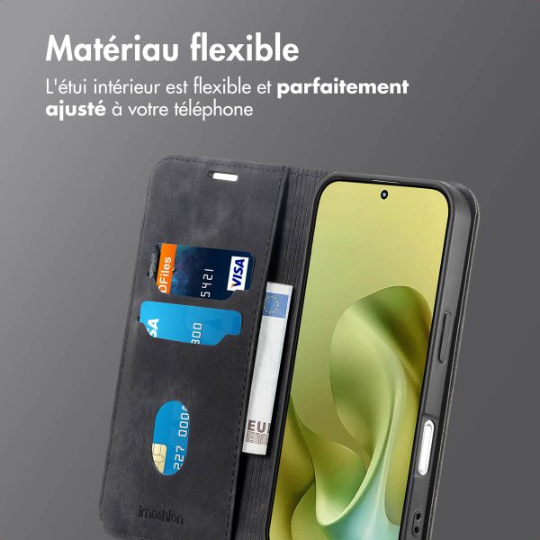 imoshion Étui de téléphone portefeuille Slim Motorola Moto G86 - Noir