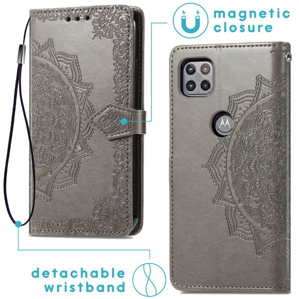 imoshion Etui de téléphone portefeuille Mandala Moto G 5G