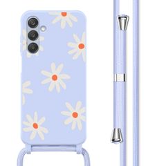 imoshion Coque design en silicone avec cordon Samsung Galaxy A25 (5G) - Lila Flower Distance