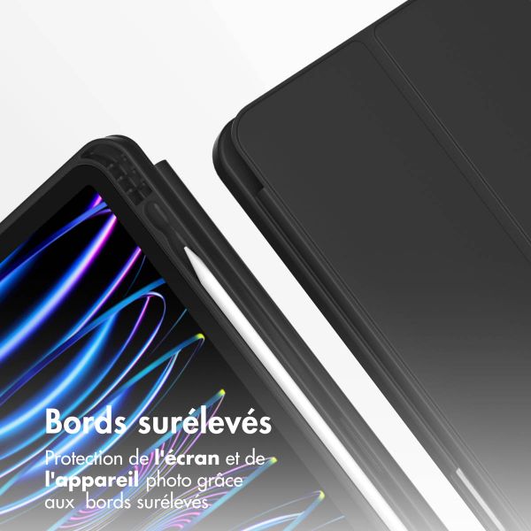 Accezz Coque tablette portefeuille Smart Silicone Apple iPad Air 13 pouces (2025) M3 / (2024) M2 - Noir