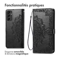 imoshion Etui de téléphone portefeuille Mandala Samsung Galaxy A14 (5G/4G) - Noir