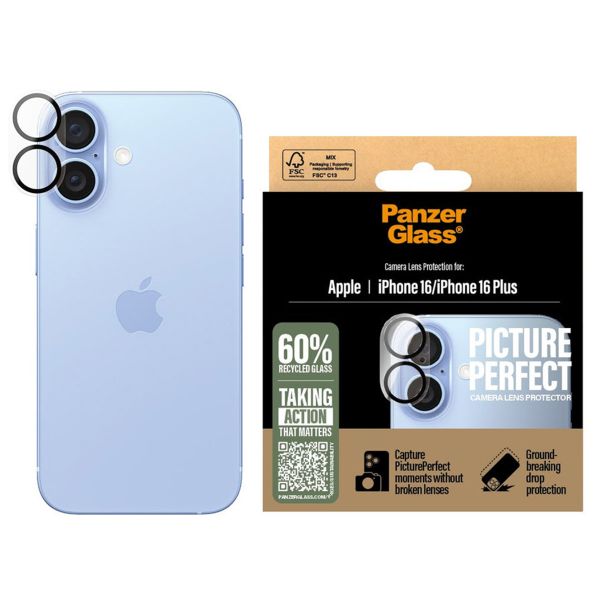 PanzerGlass PicturePerfect Protection d'objectif de caméra iPhone 16 / 16 Plus