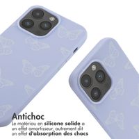 imoshion Coque design en silicone avec cordon Apple iPhone 14 Pro Max - Butterfly