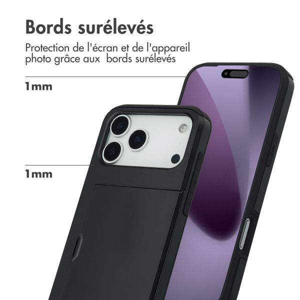 imoshion Coque arrière avec porte-cartes Apple iPhone 17 Pro Max - Noir