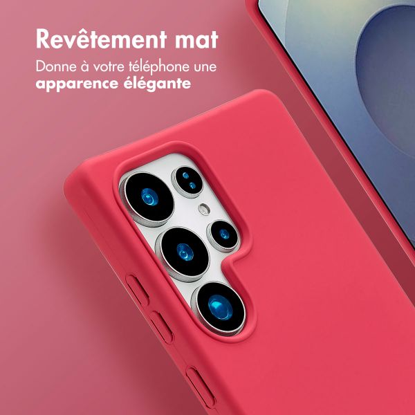 imoshion Coque arrière Color avec cordon amovible et MagSafe Samsung Galaxy S25 Ultra - Red Raspberry