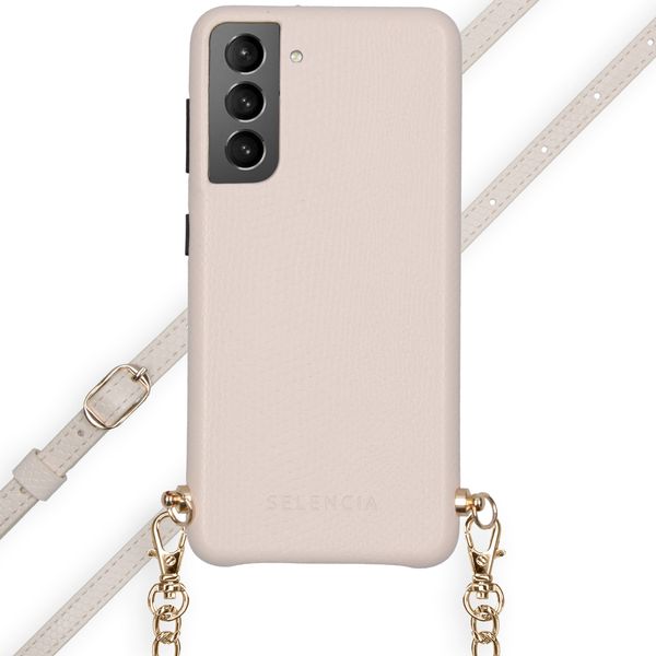 Selencia Coque Aina Serpent avec corde Galaxy S21 - Blanc