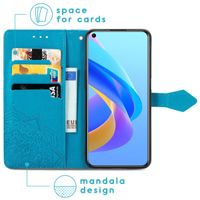 imoshion Etui de téléphone portefeuille Mandala Oppo A76 (4G) - Turquoise