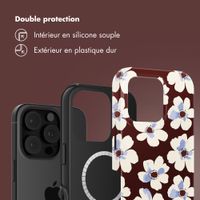 Selencia Coque arrière Vivid avec MagSafe Apple iPhone 16 Pro Max - Choco Flower Pop