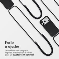 imoshion Coque arrière Color avec cordon amovible et MagSafe Apple iPhone 17 Pro - Noir