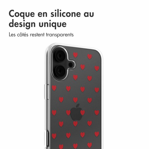 imoshion Coque Design Apple iPhone 16 - Red Hearts